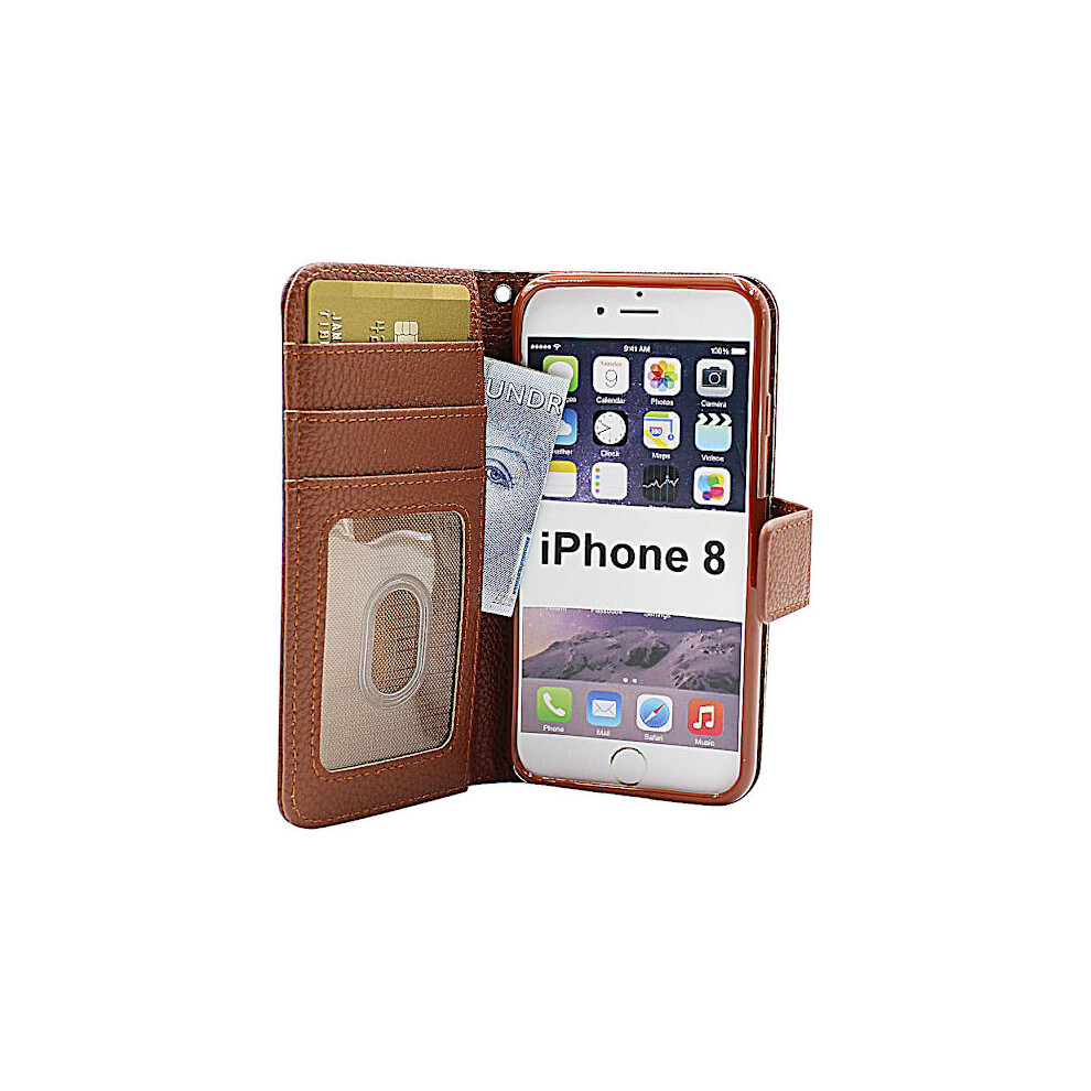 New Standcase Wallet Compatible With Iphone 8 G764 Brown 9499224100725
