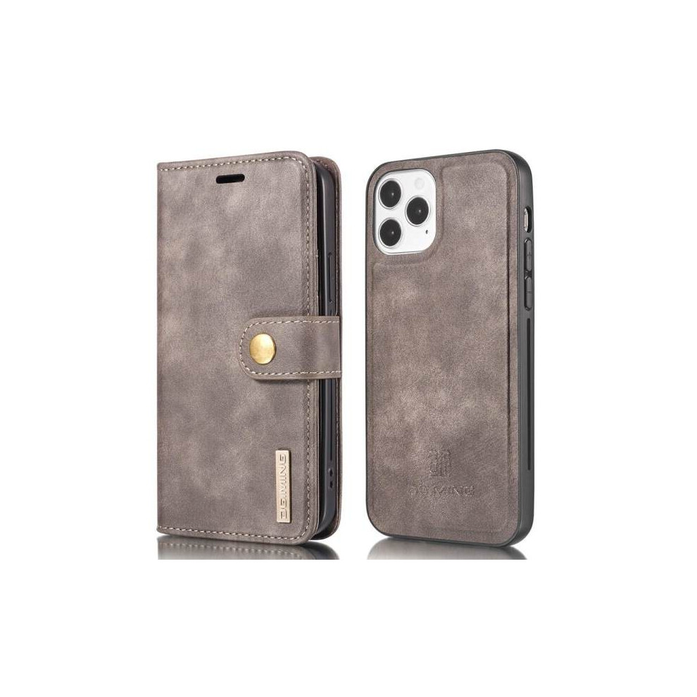 Dg.ming Compatible With Iphone 13 Mini Split Leather Wallet Case - Coffee Brown 9499224100831