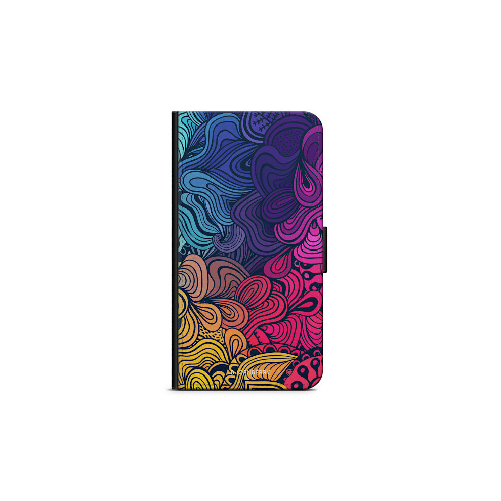 Bjornberry Wallet Case Compatible With Iphone Xs Max - Retro Flowers 9499224101210