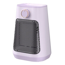 Electric Heaters for Indoor Use, Small Space Heater with Adjustable Thermostat, 800W/1500W, Portable heater for Bedroom and Office,Purple