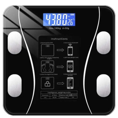 Smart Bathroom Scale / Bathroom Scale - Bluetooth Black 1