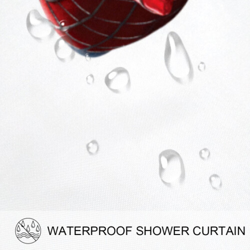 Spider-Man Printed Shower Curtain with Hooks 66" x 72" 2