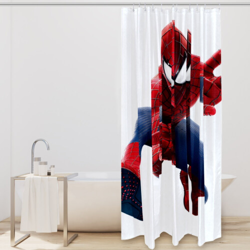 Spider-Man Printed Shower Curtain with Hooks 66" x 72" 1