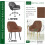 2 Pack Solid Stretch Velvet Chair Covers, Compatible with Dining, Vanity, Swivel Armrest Chairs, Deep Cafe 5
