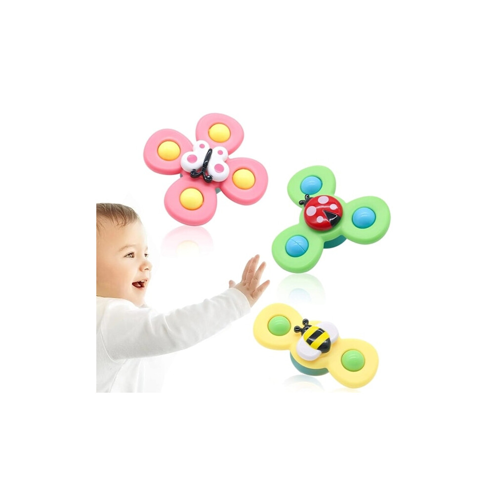 3-pack - Fidget Spinner with suction cup for children - Spinning toy multicolor