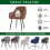 2 Pack Solid Stretch Velvet Chair Covers, Compatible with Dining, Vanity, Swivel Armrest Chairs, Deep Cafe 4