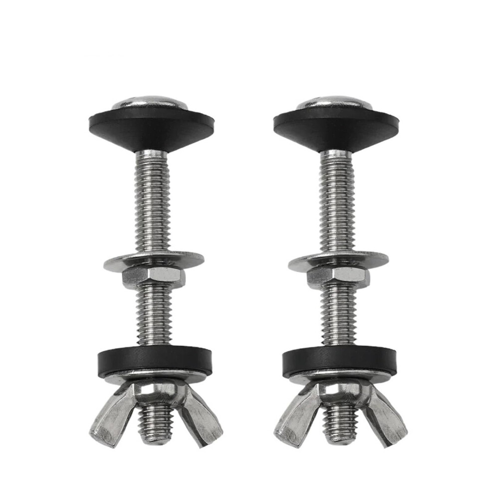 10Pcs Stainless Steel Toilet Tank Bolts Kit With Seal Rings, Universal Seat Fixing Screws 9070919651380