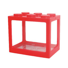 VOPPV Stackable Building Blocks Betta Fish Tank Aquarium Creative Fish Tankღ C9D4