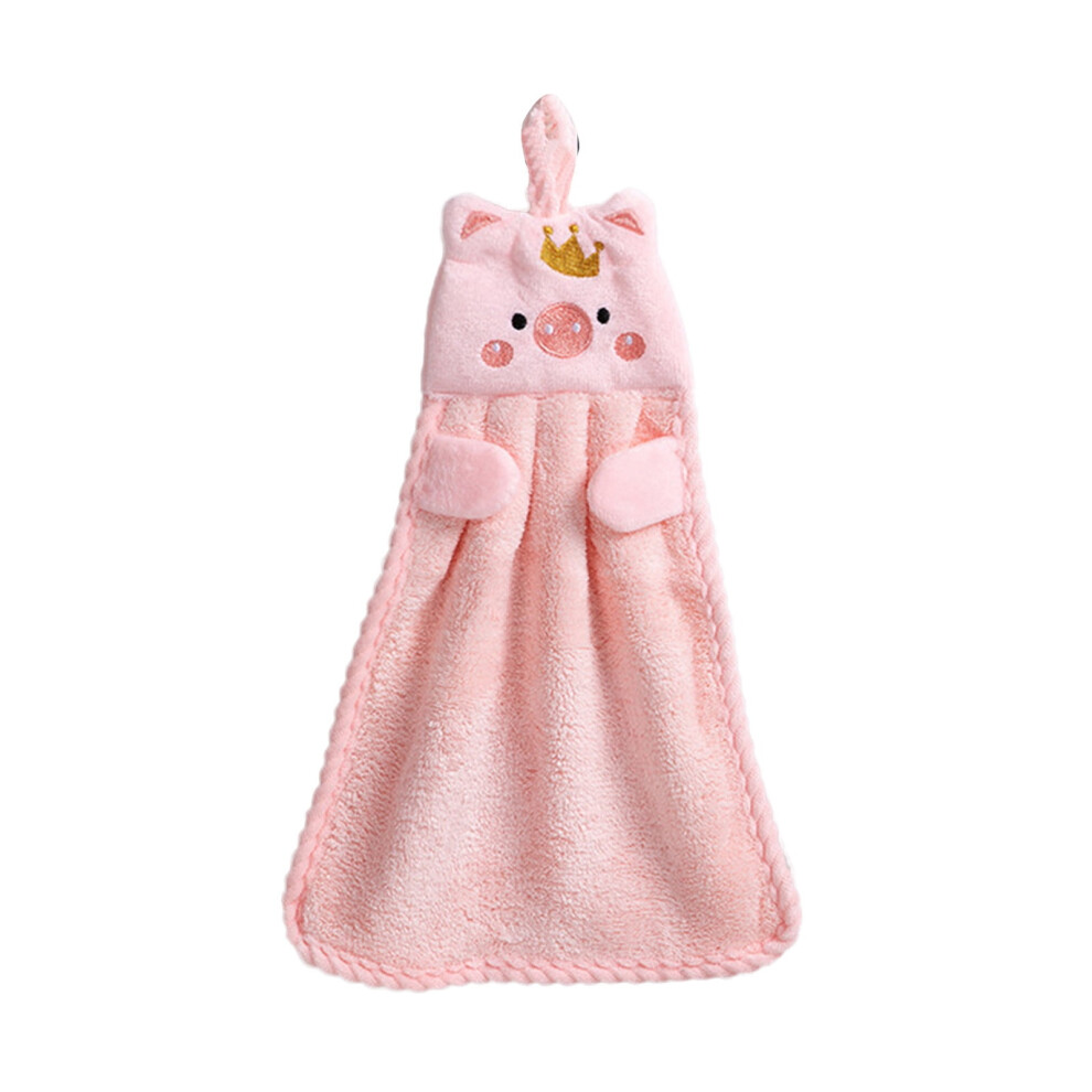 Uclet Cleaning Brush Little Pig Towel Household Cute Absorbent Kitchen Towel Lazy Rag Towel Towel Children's Hand Towel