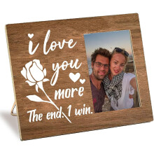 Wooden Photo Frame 4x6, Standing Wall Mounted, Vintage Rustic Decor with Adjustable Kickstand, Compatible with Wedding, Valentine's Day, Christmas