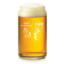 16 oz Beer Can Glass 30 Year Old Superstar Unicorn Funny 30th Birthday