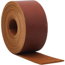 1.5" Wide Genuine Crazy Horse Leather Strips 72" Long, 1.8mm Thick Full Grain Tanned Cowhide Flat Cord - Saddle Brown for DIY Crafts