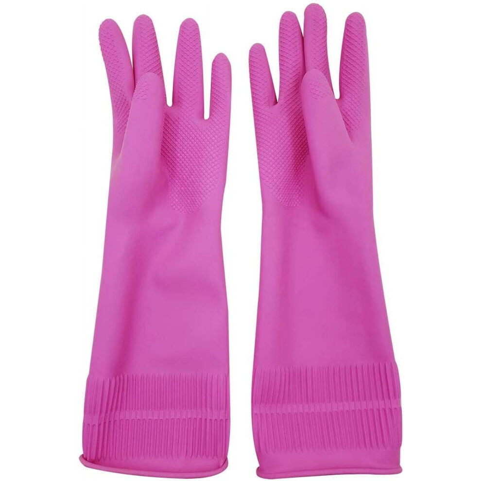 Reuseable Rubber Cleaning Gloves 2pairs, kitchen dishwashing glove