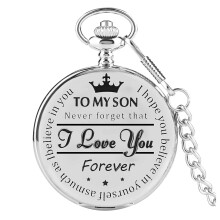 Up to 60% off! Clearance under $5: WQQZJJ Gifts For Men, TO MY SON I Love You Forever Fashion Lettering Waist Chain Pocket Watch