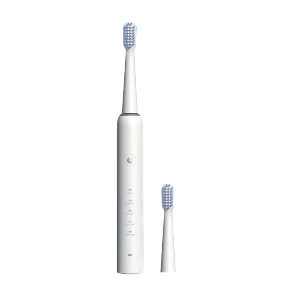 YOBOLK Electric Toothbrush with 2 Heads, 5 Modes, IPX7 Waterproof, Fast Charging & Long Battery Life