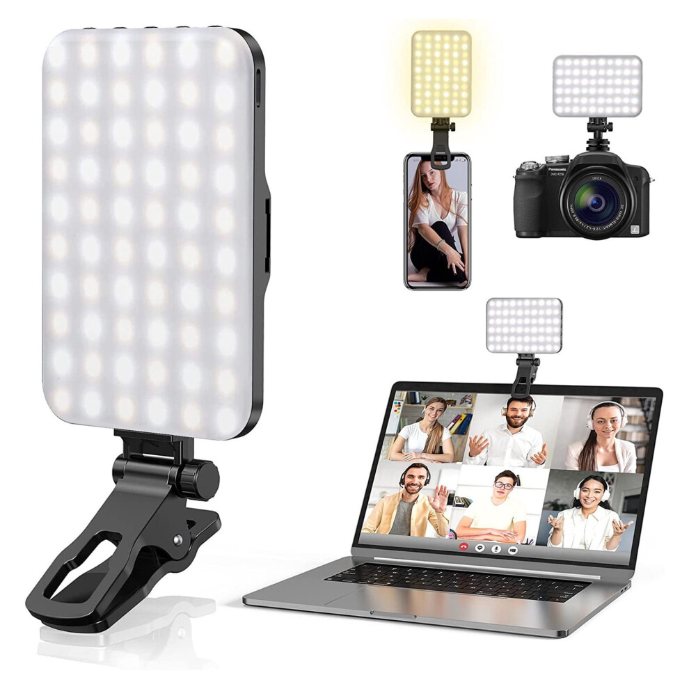120 Led Phone 5000Mah Rechargeable Clip-On Video With 3 Modes, Compatible With Phone Camera, Laptop, For Selfie & Live Stream Light 9557311151460