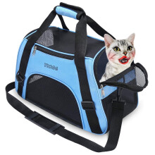 Cat Carrier Airline Approved Pet Carrier,Soft-Sided Pet Travel Carrier for Cats Dogs Puppy Comfort Portable Foldable Pet Bag,Airline Approved