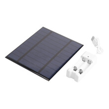 LILSHIM 2.5W 5V USB Solar Battery Charger + AAA AA Rechargeable Battery Charger