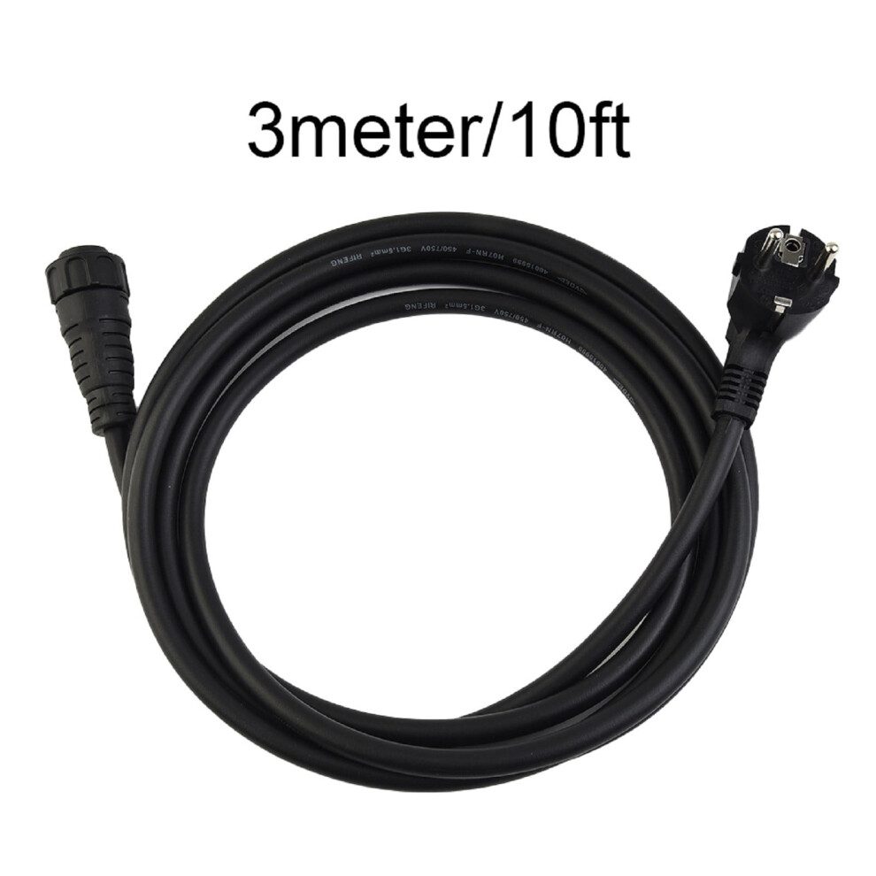 Eu 220V Solar Cable,10Ft Ac Power Cable,Solar Photovoltaic Inverter Accessories 9557311155451