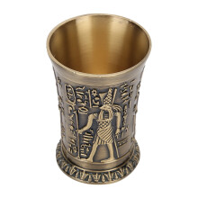 Eatbuy Sip Glass, Vintage Mini Shot Elegant Sturdy Egyptian Shot Glass Unique for Weddings(Bronze)