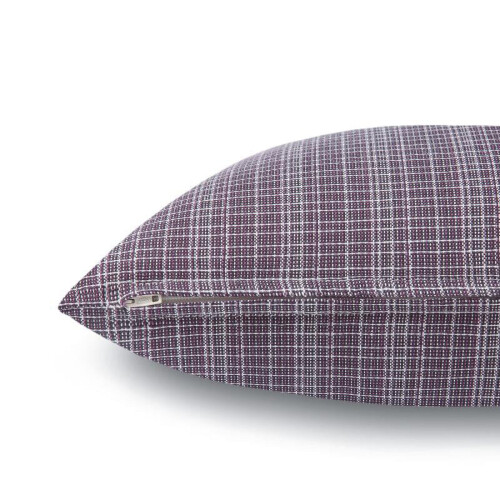 Phantoscope 18" x 18" Modern, Contemporary, Transitional Black Plaid Polyester Throw Pillow , ( 2 Count) 2