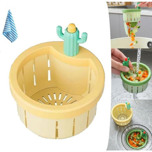 Kayannuo Back to School Clearance: Cactus Sink Strainer, Automatic Dumping Basket, Multi-Functional Kitchen Draining Filter Net (Compatible with