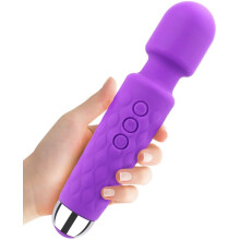 DISEN Personal Wand Massager Wand Vibrator Powerful Handheld Cordless Personal Massager Waterproof Quiet - Purple