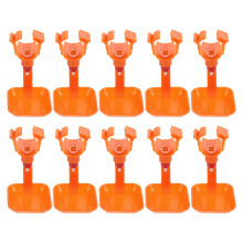 Red 10 Pcs Stainless Steel Drinker Hens Watering Chicken for Rabbits Drinking Bowl Supplies Automatic Fountain
