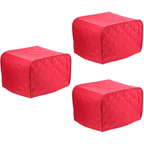 Bread Machine Cover Toaster Appliance Practical -proofs Protector Pocket Red Polyester 3 Count