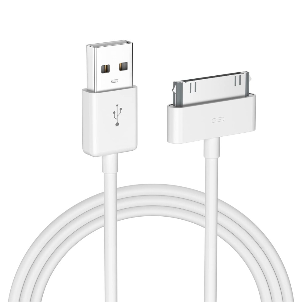 Compatible With Apple Certified 30 Pin Usb Charging Cable, 4.0Ft Sync Cord For Iphone 4 4S 3G 3Gs, Ipad 1 2 3, Ipod - White 9557311665035