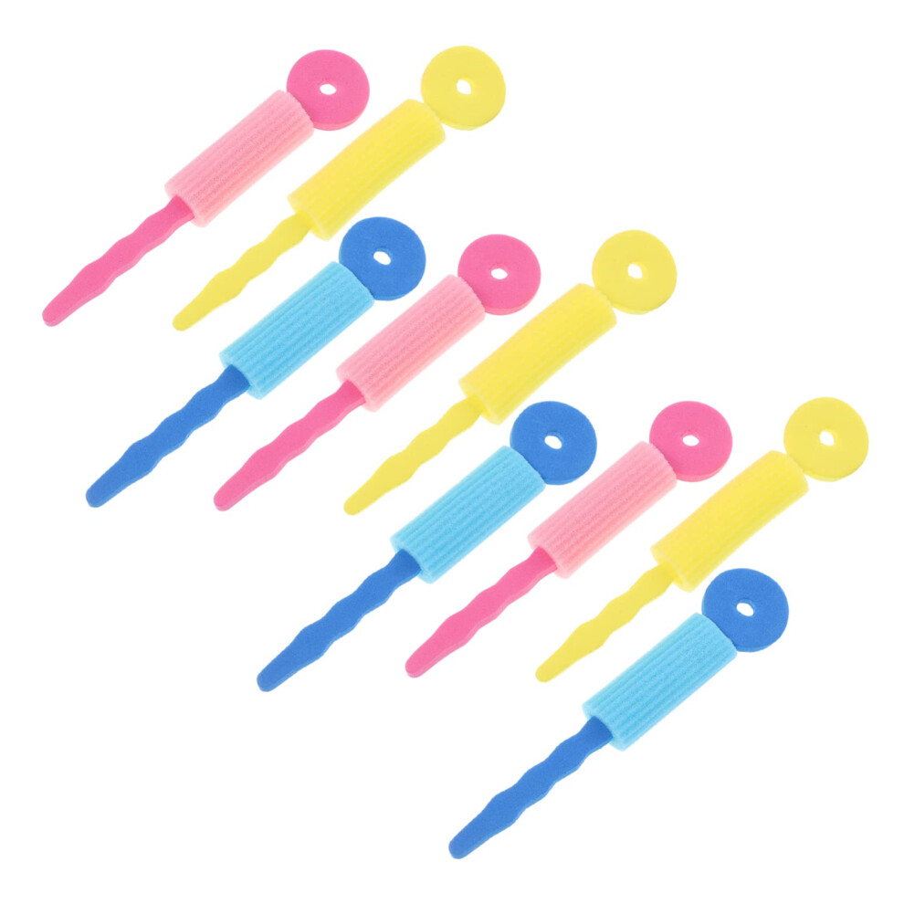 Sponge Hair Rollers Set of 9 Heatless Overnight Sleeping Curlers for Long Wavy Hairstyles