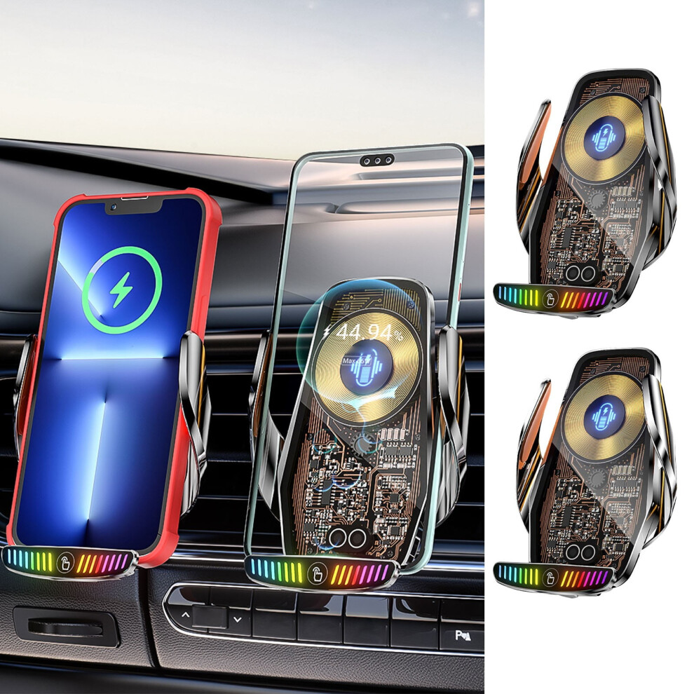 Jacenvly M9s Car Phone Stand With Magnetic Intelligent Support, Sensing Wireless Charging, Compatible With Qi Chargers Light 9557311666056