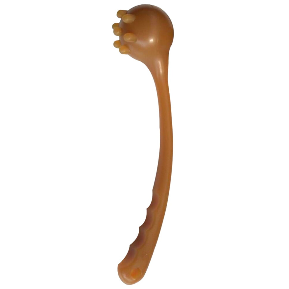 Brown Mizh 1Pc Versatile Silicone Fitness Massage Hammer Practical Spiny Ball Rod Neck Shoulder Back Massage Hammer (Brown)