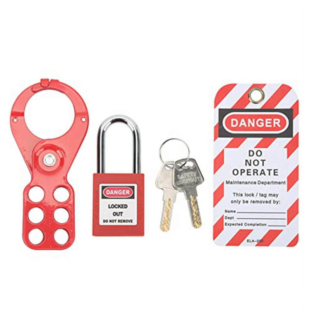 Padlocks Hasps Set, Lockout Tagout Kit (1In/25Mm Shackle) 9499224778771