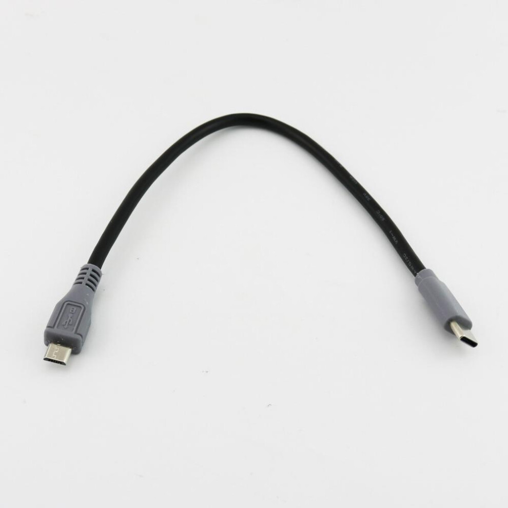 For 10Pcs Micro Usb 5 Pin B Male To Usb Type C 3.1 Male Plug Converter Adapter Lead Data Cable For Mobile 25Cm 1M 3Ft 9499224780347