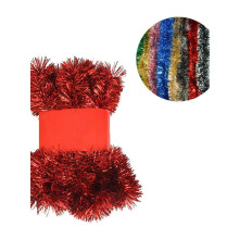 16 Feet Christmas Foil Tinsel Garland Decoration, for Holiday Tree Walll Rail Home Office Event
