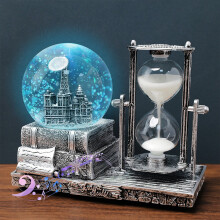 LED Music Crystal Snow Ball 50ml, Vintage Paris Tower, Compatible with Home Christmas Decor, Living Room Bedroom Shelf Cabinet Desktop Ornament