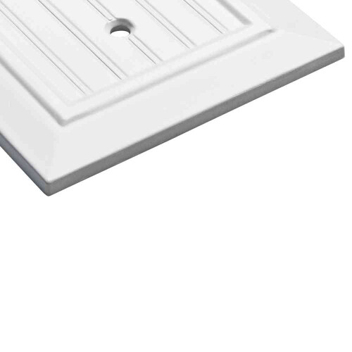 Franklin Brass Classic Beadboard Single Duplex Wall Plate in Pure White 2