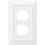 Franklin Brass Classic Beadboard Single Duplex Wall Plate in Pure White 1