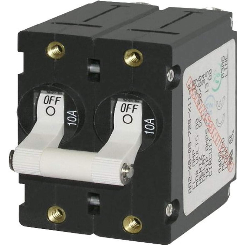 Blue Sea Systems A-Series Toggle Double Pole Circuit Breakers 9496895886095