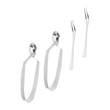 4 Pcs Baked Snail Tableware Stainless Steel Spoons Home Utensils for Hospitality