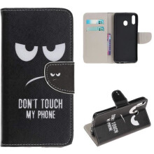 Wallet case compatible with Samsung Galaxy A20e - Don't Touch My Phone