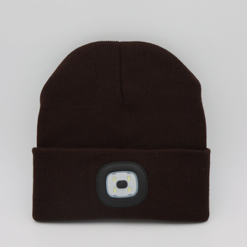 Mordely Knitted hat with LED light for jogging hiking black2