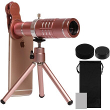 LINLIN 18x Telephoto Lens for Phone, Universal Optical Telescope with Tripod & Clip, compatible with iPhone, compatible with Samsung Galaxy,