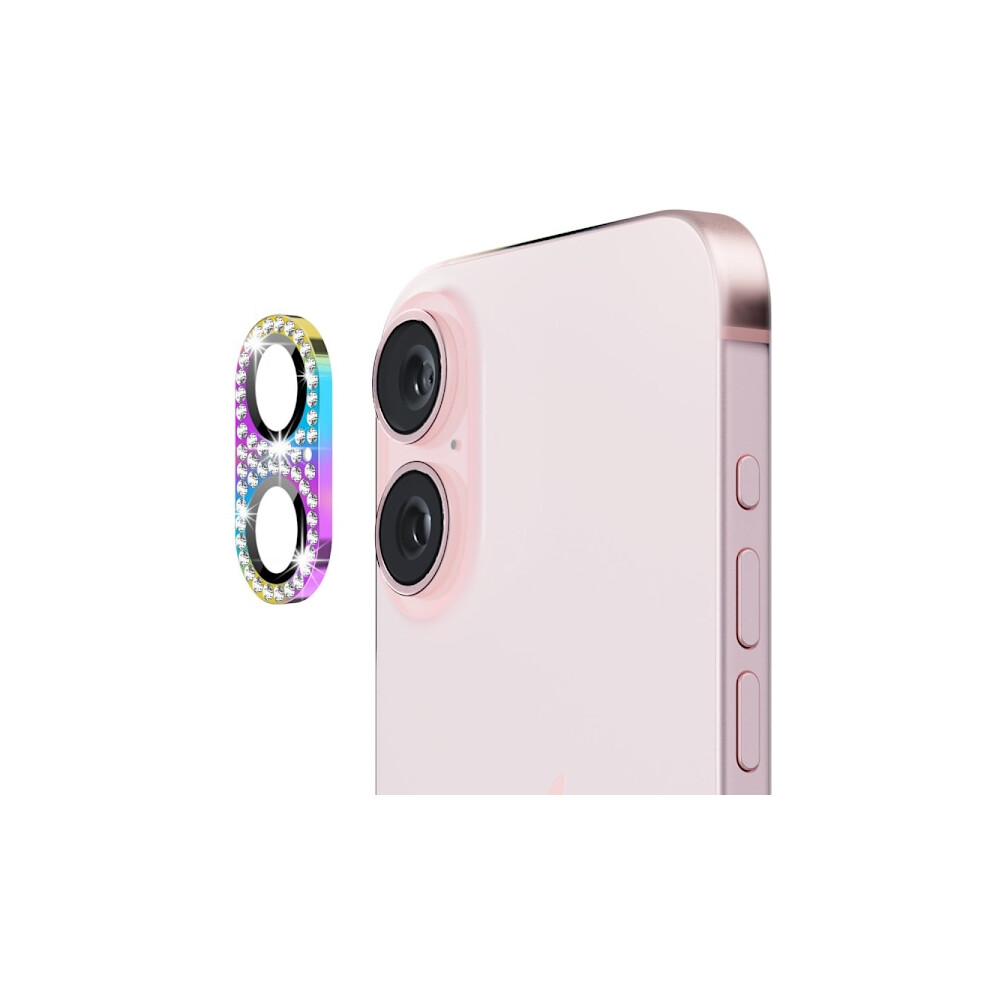 Hat Prince Glitter Camera Cover Compatible With Iphone 16 Plus Multicolor 9448990314799
