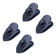 Headphone cord holder - headphone clip - 4-pack - Black [Small] Black 4 Black (4S)