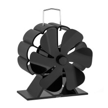 PRINxy Wood Stove Fan Heat Powered,6 Blades Motors Fireplace Fan,Thermoelectric Fan For Wood Burning Stove/Pellet/Log Burners,Black,