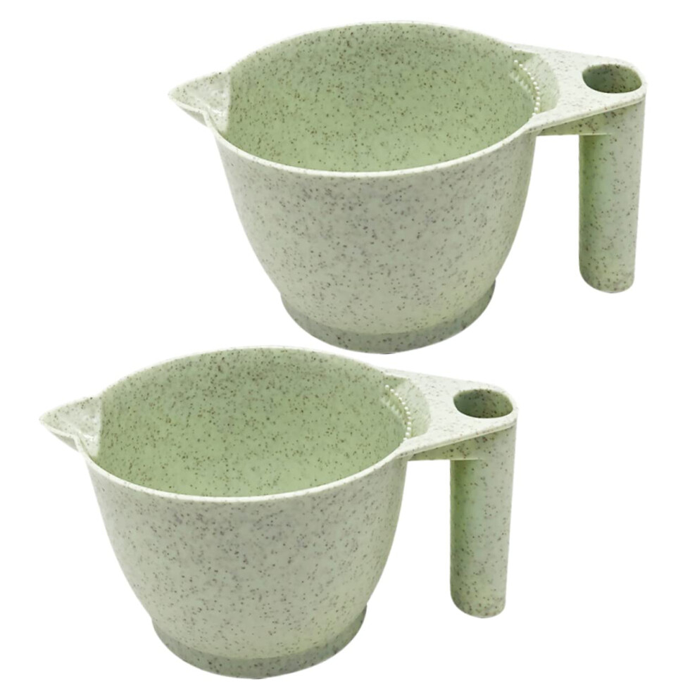 2pcs Reusable Hair Dye Mixing Bowls with Ergonomic Grip for Salon and Home Use