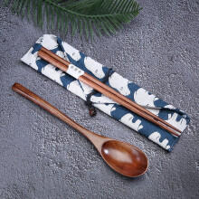 Wooden Spoon Chopsticks Sets Dinnerware Combinations Chopsticks And Spoons Set For Home Kitchen Or Restaurant