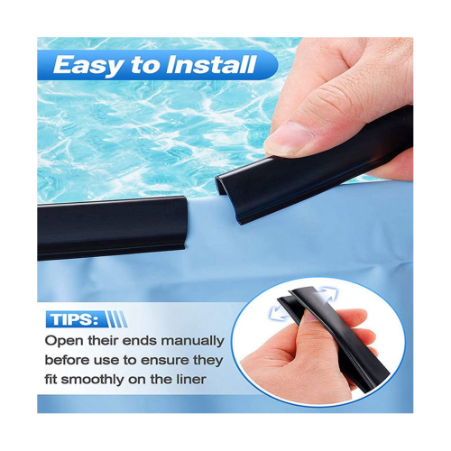 38Pcs Coping Strips for Above Ground Pool Liners,Swimming Pools Liner Clip Replacement Patch Kit for 24Ft Round Pool 1